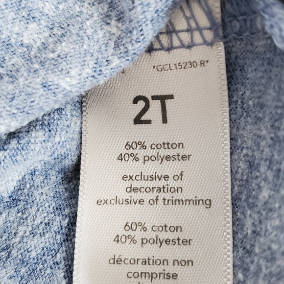 5/$25 OshKosh B'gosh Blue and Orange Kids Raglan Shirt Boys Size 2T - Picture 4 of 4